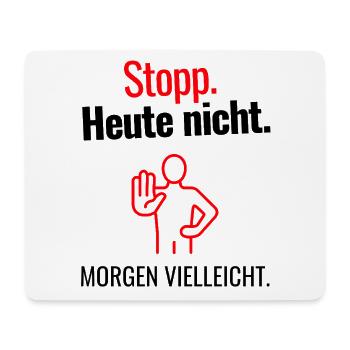 Stopp - Mousepad (Querformat) - Weiß - Vorne