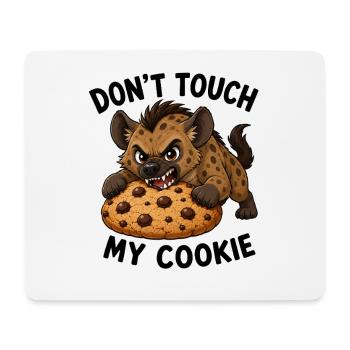 Cute Hyena Cartoon Cookie Don't Touch My Cookie - Mouse Pad (horizontal) - white - Front