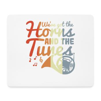 Nous avons les cuivres et les airs - Tapis de souris (format paysage) - blanc - Devant