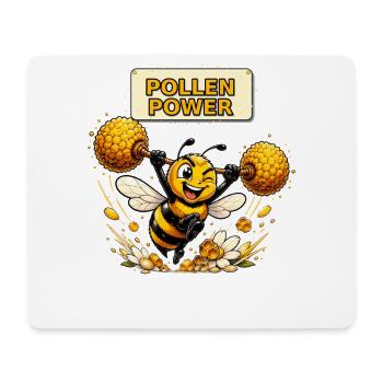 bee honey beekeeper honeycomb flowers meadow insect - Mouse Pad (horizontal) - white - Front
