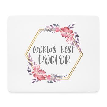 Meilleur Docteur du Monde – Docteur Cadeau Merci - Tapis de souris (format paysage) - blanc - Devant
