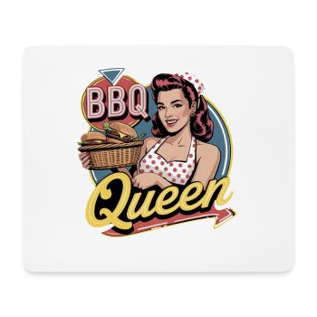 BBQ Queen Retro Grill Master Burger Party - Mouse Pad (horizontal) - white - Front