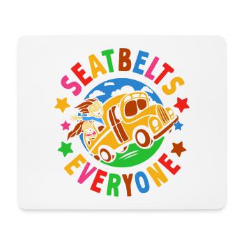 Poussette rétro colorée pour enfants - Tapis de souris (format paysage) - blanc - Devant
