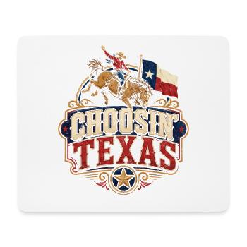 Choosin' Texas Cowboy Logo - Mousepad (Querformat) - Weiß - Vorne