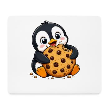 Süßer Cartoon Pinguin Keks Naschen Kinder Spaß - Mousepad (Querformat) - Weiß - Vorne
