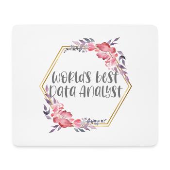Best Data Analyst – Analystin Geschenk - Mousepad (Querformat) - Weiß - Vorne