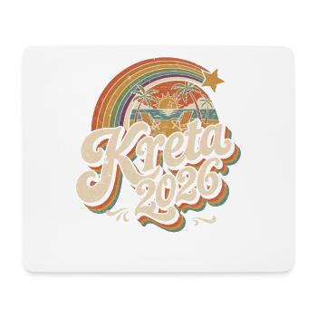 Kreta 2026 Retro Strandzauber - Mousepad (Querformat) - Weiß - Vorne