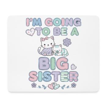 Je vais être une grande sœur Baby Shower Genre - Tapis de souris (format paysage) - blanc - Devant