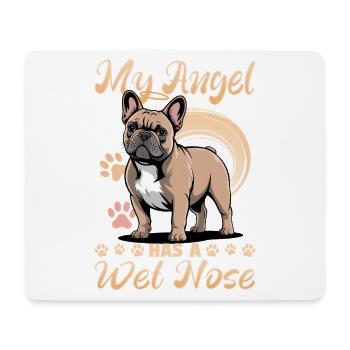 Bouledogue français Race de chien Frenchie - Tapis de souris (format paysage) - blanc - Devant