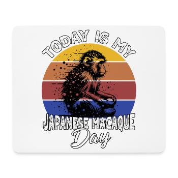 Japanmakak Japanese Macaque - Mousepad (Querformat) - Weiß - Vorne