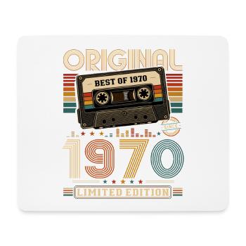 56e anniversaire Gift Man cassette Best of 1970 - Tapis de souris (format paysage) - blanc - Devant