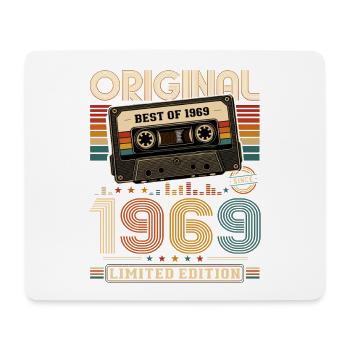 57e anniversaire Gift Man Cassette Best of 1969 - Tapis de souris (format paysage) - blanc - Devant