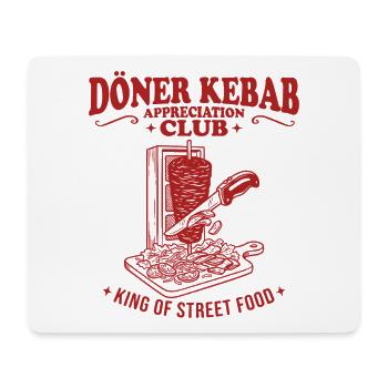 Döner Kebab Appreciation Club – Retro Design - Mousepad (Querformat) - Weiß - Vorne