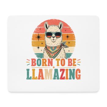 Born To Be Llamazing Shirt - Mouse Pad (horizontal) - white - Front