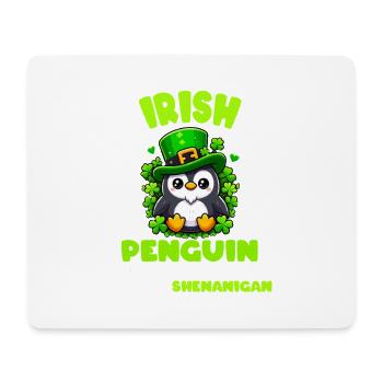 Irish shenanigan penguin - Mouse Pad (horizontal) - white - Front