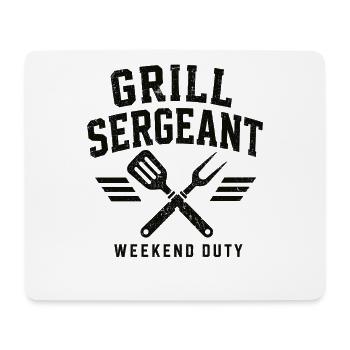 Grill Sergeant BBQ Shirt - Mouse Pad (horizontal) - white - Front