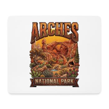 Arches National Park Panorama Utah - Mousepad (Querformat) - Weiß - Vorne