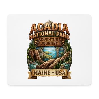 Acadia National Park Abenteuerreise - Mousepad (Querformat) - Weiß - Vorne