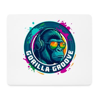 Gorilla Groove Gorilla DJ Musik-Kopfhörer - Mousepad (Querformat) - Weiß - Vorne