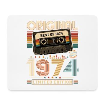 52e anniversaire Gift Man cassette Best of 1974 - Tapis de souris (format paysage) - blanc - Devant