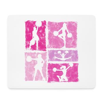 Équipe de pom-pom girls Sport de pom-pom girls style vintage - Tapis de souris (format paysage) - blanc - Devant
