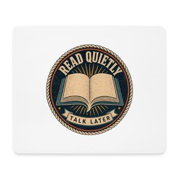 What Is a Silent Book Club Read Quietly Talk Later - Mouse Pad (horizontal) - white - Front