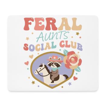 Geschlechterenthüllung Wilde Tanten Social Club Team Pink - Mousepad (Querformat) - Weiß - Vorne
