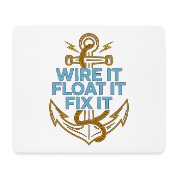 Marine Electrician Wire It Float Boat Electrician - Mousepad (Querformat) - Weiß - Vorne
