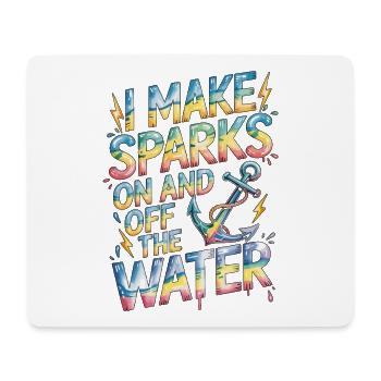 Marine Electrician I Make Sparks Marine Engineer - Mousepad (Querformat) - Weiß - Vorne