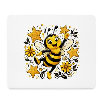Biene Honig Imker Honigwabe Bienchen Insekt - Mousepad (Querformat) - Weiß - Vorne