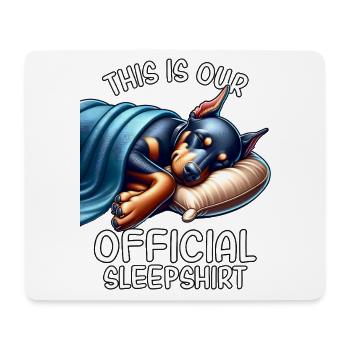 Lustiges Dobermann Schlafshirt - Mousepad (Querformat) - Weiß - Vorne