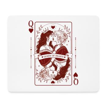 Queen of Hearts Lesbisches Pride Spielkarten Desig - Mousepad (Querformat) - Weiß - Vorne