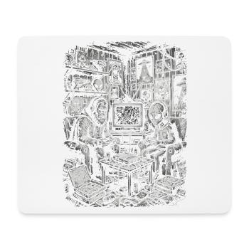 Aliens at the retro gaming Bigfoot Gamer - Mouse Pad (horizontal) - white - Front