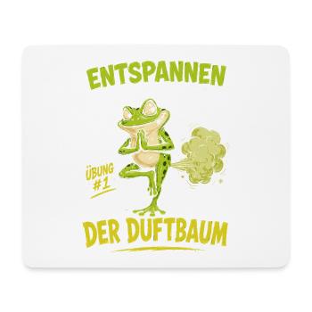 Entspannter Frosch Yoga Duftbaum - Mousepad (Querformat) - Weiß - Vorne