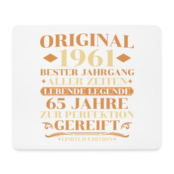Original 1961 Bester Jahrgang 65. Geburtstag - Mousepad (Querformat) - Weiß - Vorne