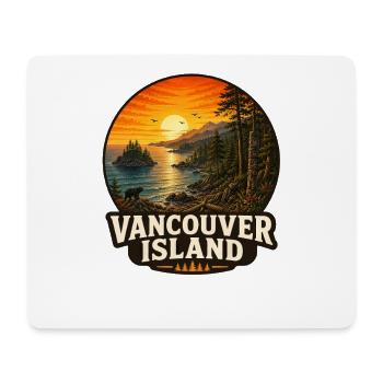 Aventure naturelle de la forêt canadienne de l’île de Vancouver - Tapis de souris (format paysage) - blanc - Devant