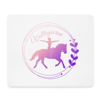 Voltigieren Grundsitz – Geschenk für Voltigierer - Mousepad (Querformat) - Weiß - Vorne