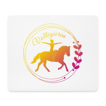 Voltigieren Grundsitz – Geschenk für Voltigierer - Mousepad (Querformat) - Weiß - Vorne