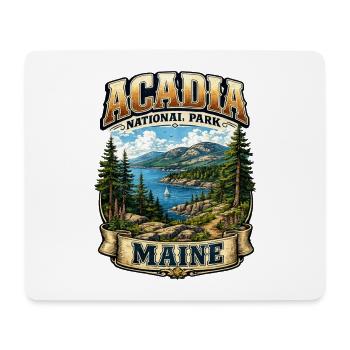 Acadia Maine Nationalpark Vintageabzeichen - Mousepad (Querformat) - Weiß - Vorne