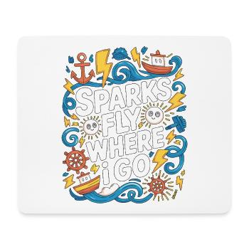 Marine Electrician Sparks Fly Marine Engineering - Mousepad (Querformat) - Weiß - Vorne