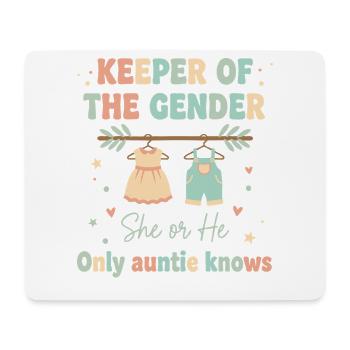 Gender Reveal Keeper Of The Gender Auntie Knows - Mouse Pad (horizontal) - white - Front