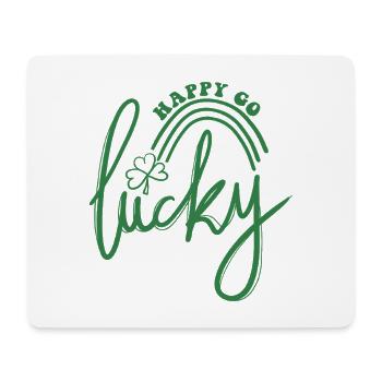 Lucky Script Shamrock Rainbow - Mouse Pad (horizontal) - white - Front