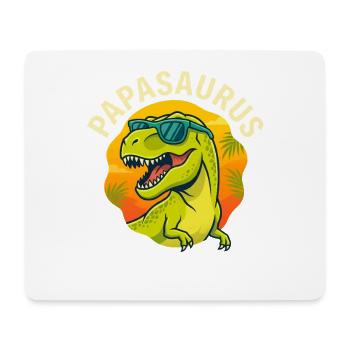 Papasaurus Dinosaure T-Rex Papa Cool - Tapis de souris (format paysage) - blanc - Devant
