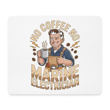 Électricien maritime, pas d’ingénieur en café, amateur de café. - Tapis de souris (format paysage) - blanc - Devant