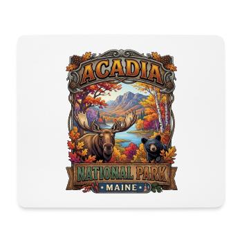 Acadia National Park Autumn Landscape Mosses - Mouse Pad (horizontal) - white - Front