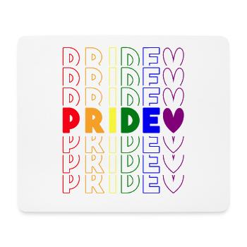 Arc-en-ciel de la Fierté Gay LGBT - Tapis de souris (format paysage) - blanc - Devant