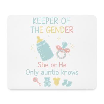 Gender Reveal Keeper Of The Gender She Or He - Mouse Pad (horizontal) - white - Front