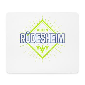 Rüdesheim am Rhein Retro Weintrauben Souvenir - Mousepad (Querformat) - Weiß - Vorne