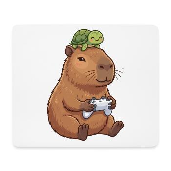 Capybara Game Buddy Duo - Mouse Pad (horizontal) - white - Front