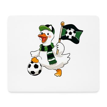 Football Goose Fan With Soccer Flag  - Mouse Pad (horizontal) - white - Front
